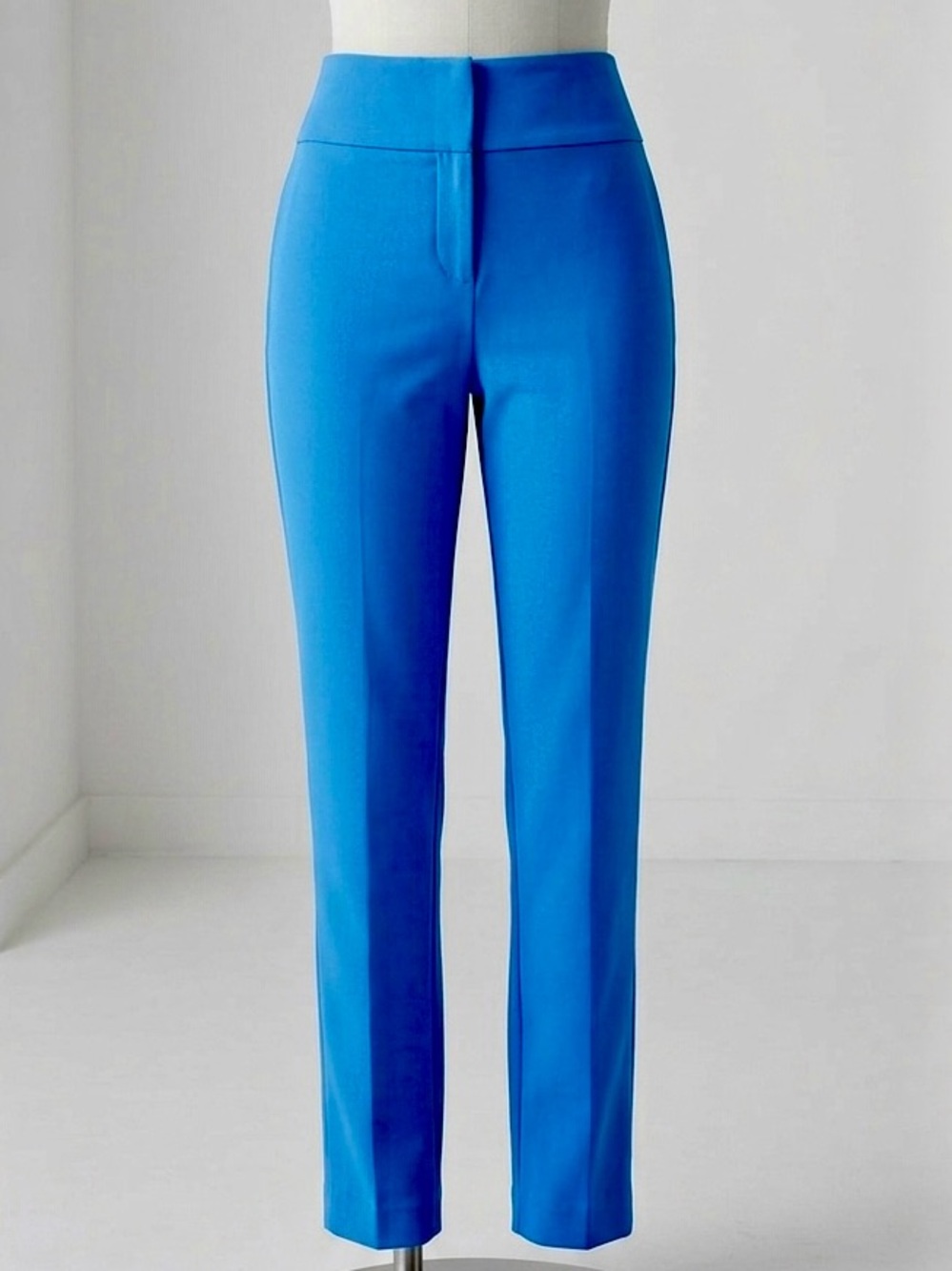 Guess by Marciano| Electric Blue Tailored Straight-Leg Back Zip Trousers Sz 6
